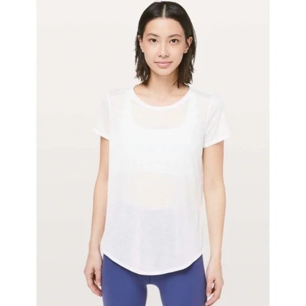 Lululemon Love Crew Neck Short Sleeve Tee T-Shirt White Size 2